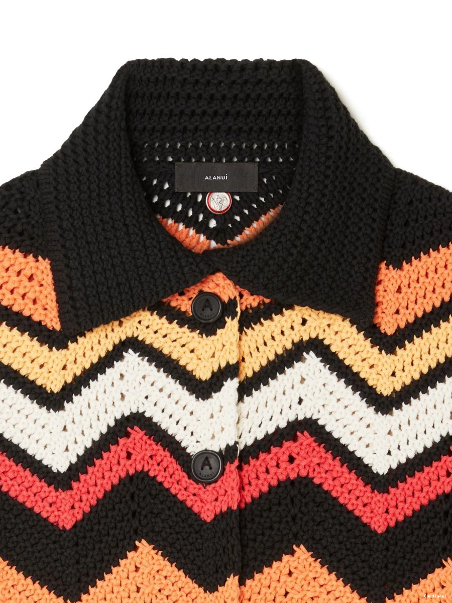 Cheap Kaleidoscopic Alanui Women jacket knitted chevron 0406